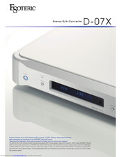 Esoteric D-07X Specification