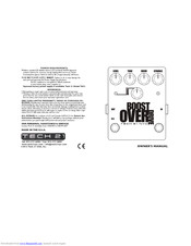 Tech 21 BOOST OVER DRIVE Owner's Manual