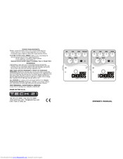 Tech 21 BOOST CHORUS Owner's Manual