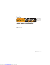 Terratec phonoPreAmp studio USB Manual