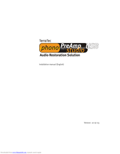 Terratec phono PreAmp Installation Manual