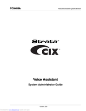Toshiba STRATA CIX Voice Assistant System Administrator Manual