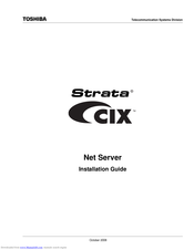 Toshiba STRATA CIX Net Server Installation Manual