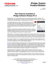 Toshiba IPedge Software Release R1.5 Product Bulletin