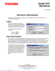 Toshiba Strata CIX Net Server Administrator's Manual