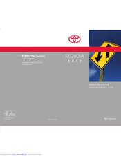 Toyota 2012 Sequoia Quick Reference Manual