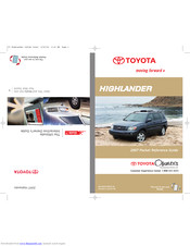 Toyota 2007 Highlander Pocket Reference Manual