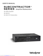 Velodyne SubContractor Series SC-1250 User Manual