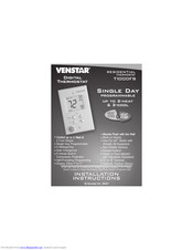 Venstar T1000FS Installation Instructions Manual