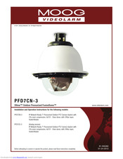 Moog Videolarm SView PFD7CS-3 Installation And Operation Instructions Manual
