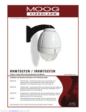 Moog Videolarm RHW75TF2N Installation And Operation Instructions Manual