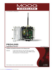 Moog Videolarm PB24L900 Installation And Operation Instructions Manual