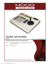 Moog Videolarm VLC485 Installation And Operation Instructions Manual