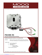 Moog Videolarm PB24BB-RS Installation And Operation Instructions Manual