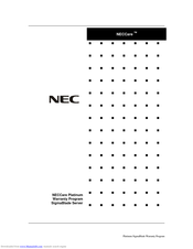 NEC NECCare Platinum SigmaBlade Manual