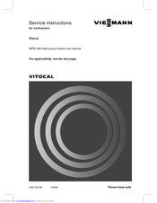 Viessmann Vitocal WPR 300 Service Instructions Manual