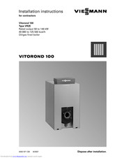 Viessmann Vitorond 100 VR2E Installation Instructions Manual