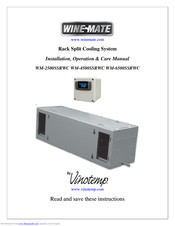 Vinotemp WM-2500SSRWC Installation, Operation & Care Manual