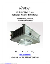 Vinotemp WINE-MATE VINO6500SSD Installation & Operation Manual