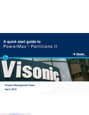 Visonic PowerMax Partitions II Quick Start Manual