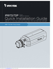 Vivotek IP8172 Quick Installation Manual