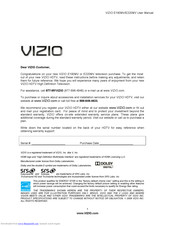 Vizio E190MV User Manual