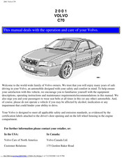 Volvo 2001 C70 Owner's Manual