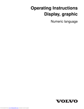 Volvo Display Operating Instructions Manual