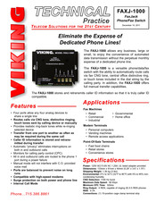 Viking FAXJ-1000 Technical Practice