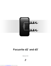 Digidesign Focusrite d2 Manual