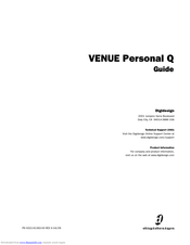 Digidesign VENUE Personal Q Manual