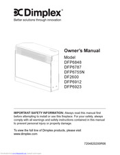 Dimplex DF2600 Owner's Manual