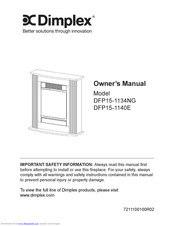 Dimplex DFP15-1134NG Owner's Manual