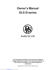 DLS D-Series Owner's Manual