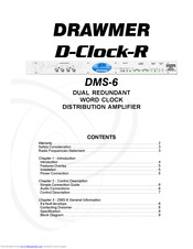 Drawmer D-Clock-R DMS-6 Owner's Manual