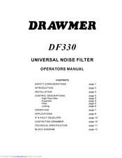 Drawmer DF330 Operator's Manual