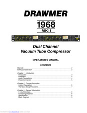 Drawmer 1968 MKII Operator's Manual