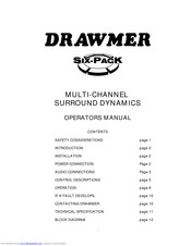 Drawmer SIX-PACK Operator's Manual