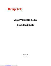Draytek VigorIPPBX 2820n Quick Start Manual