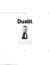 Dualit The Blender Instructions And Guarantee