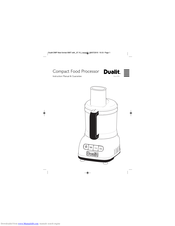 Dualit Compact Food Processor Instruction Manual & Guarantee