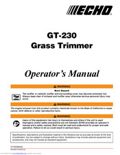 Echo GT-230 Operator's Manual