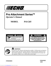 Echo Pro Attachment Series PAS-265 Operator's Manual