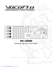 VocoPro HV-1200 Owner's Manual