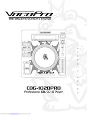 VocoPro CDG-1020PRO Owner's Manual