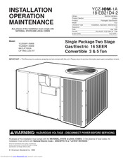American Standard YCZ063M0B Installation & Maintenance Manual