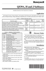 Honeywell Q539H Installation Instructions