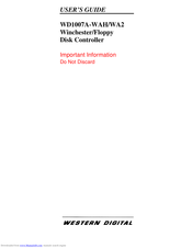 Western Digital WD1007A-WAH User Manual