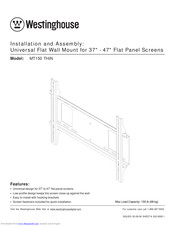 Westinghouse MT150 THIN Installation And Assembly Manual