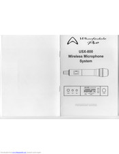 Wharfedale Pro USX 800 Preliminary Manual